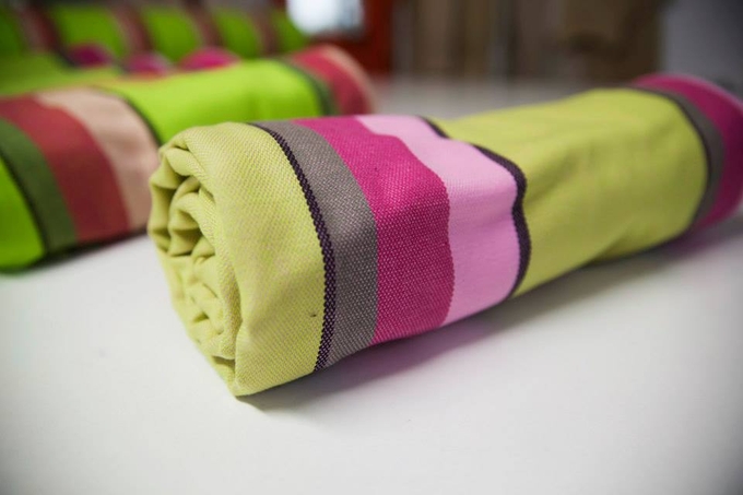 Lenny Lamb stripe  Lime & Pink Wrap  Image