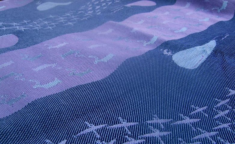 Vatanai Whales denim violet Wrap  Image