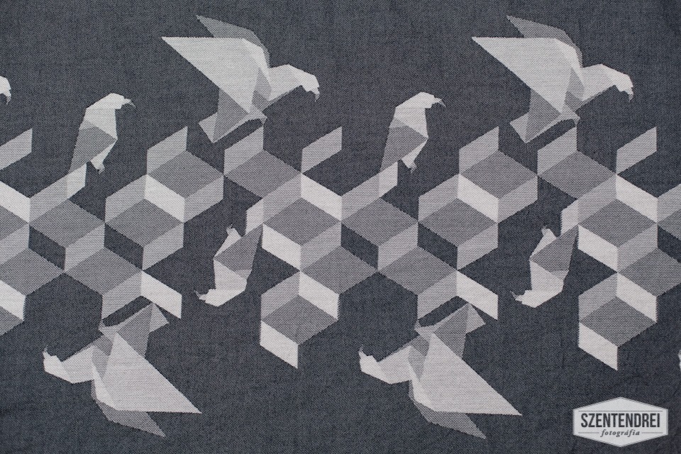 Tragetuch BloomyLoom Graphite origami eagles  Image