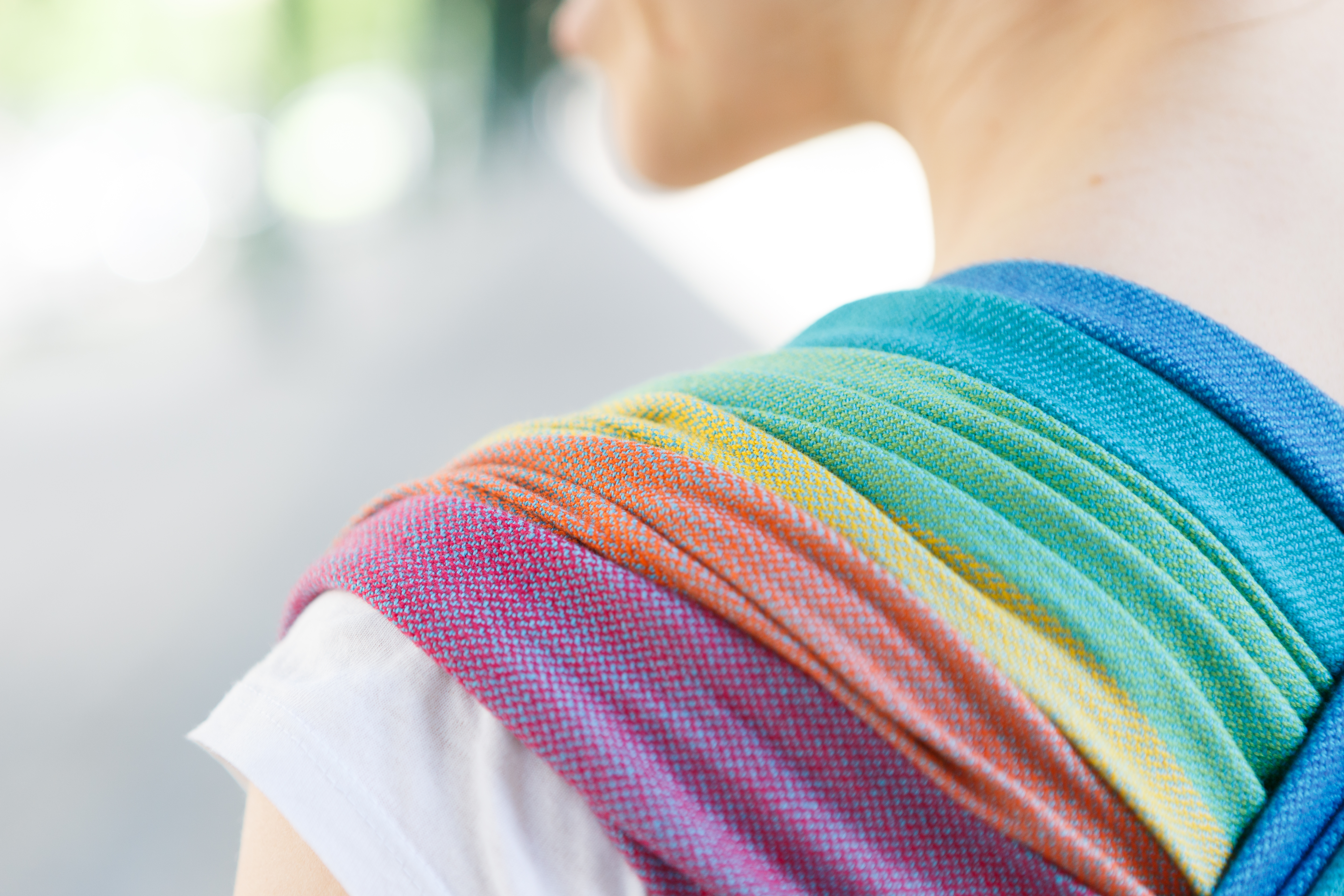 Girasol stripe Rainbow Happy - blue weft Wrap  Image