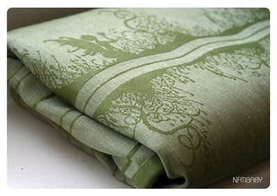 Natibaby Elves olive/white Wrap (silk) Image
