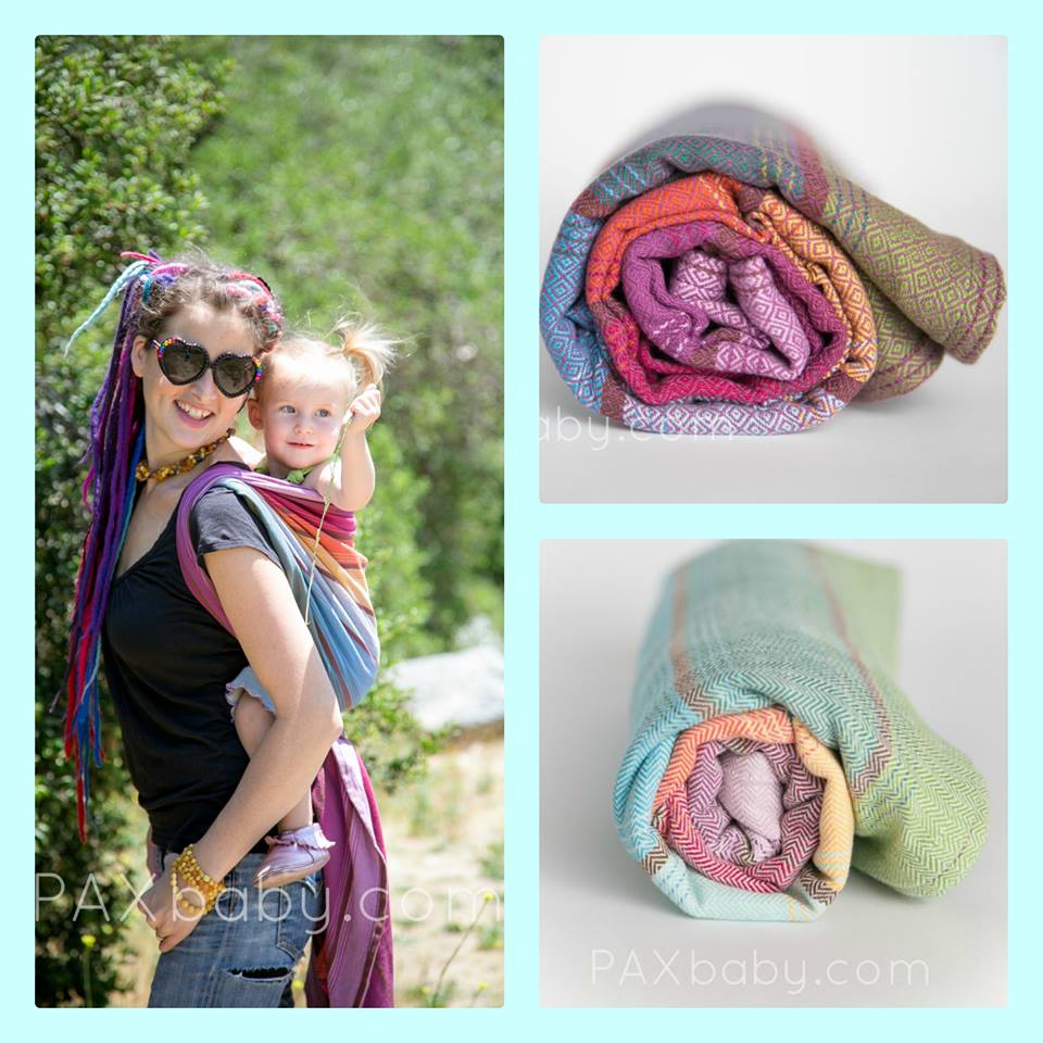 Girasol Herringbone Weave Xela's Rainbow cream Wrap  Image