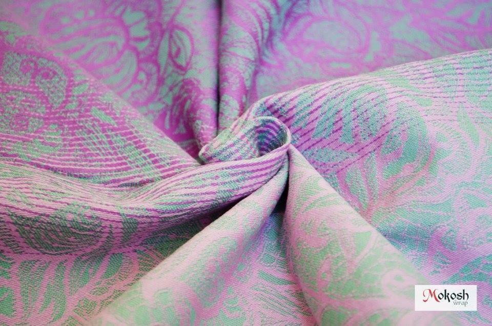 Mokosh-wrap Lace roses Heather Wrap (mulberry silk) Image