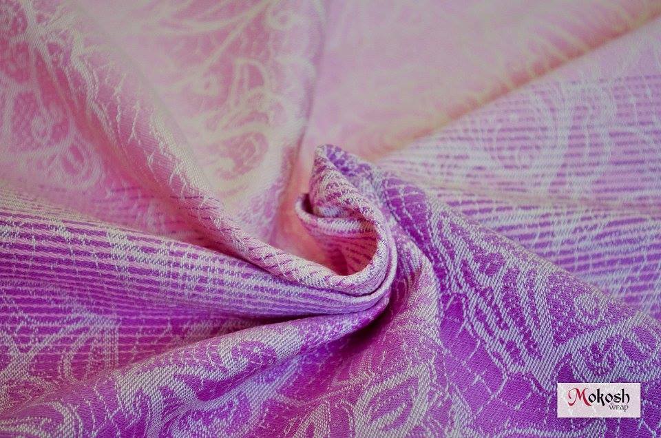 Mokosh-wrap Lace roses Almond (mulberry silk) Image