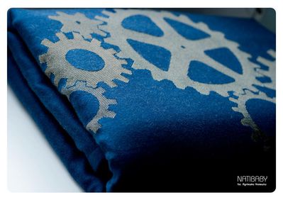 Natibaby Gears navy blue Wrap (wool) Image