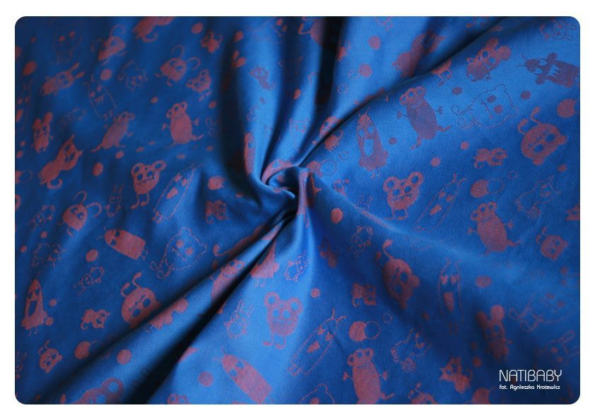 Natibaby  Ooga *booga* blue/orange Wrap (linen) Image