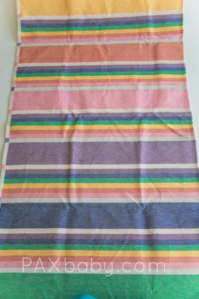 Natibaby stripe Crazy Rainbow Wrap (linen) Image
