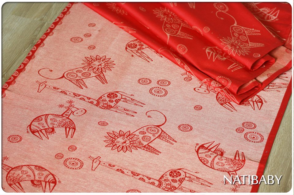 Natibaby Ethno Red-Ivory  Wrap (linen) Image