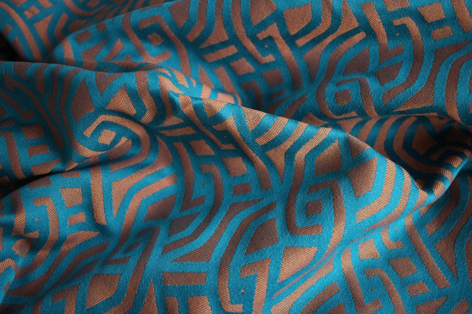 Yaro Slings Braid Teal Orange Wool Wrap (wool) Image