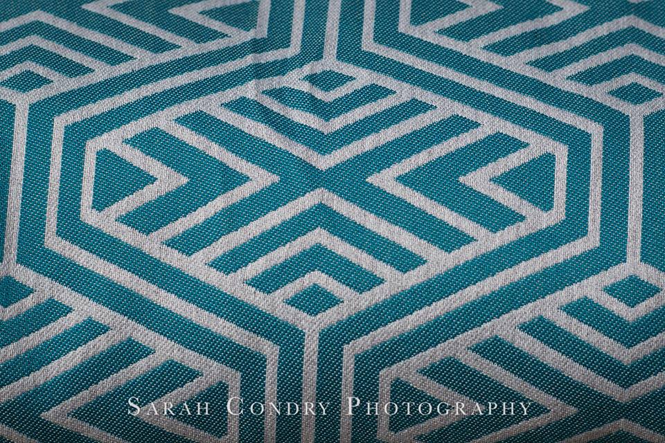 Tragetuch Woven Wings Geo Teal & Heather grey  Image