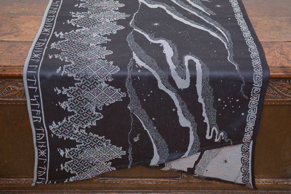 Firespiral Slings CMYK Obsidian Charters Moss (вискоза, лен) Image