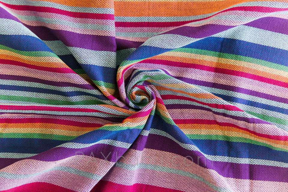 Tragetuch Girasol small stripe Mathilda's Rainbow Purpura Romana  Image