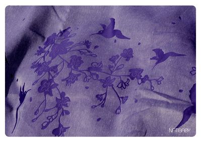 Tragetuch Natibaby Colibri Violet with linen (Leinen) Image