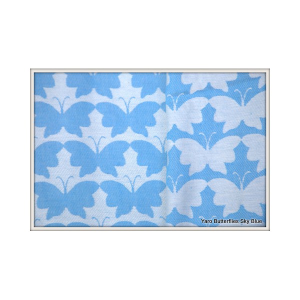 Yaro Slings Butterflies Light-Blue Wrap  Image