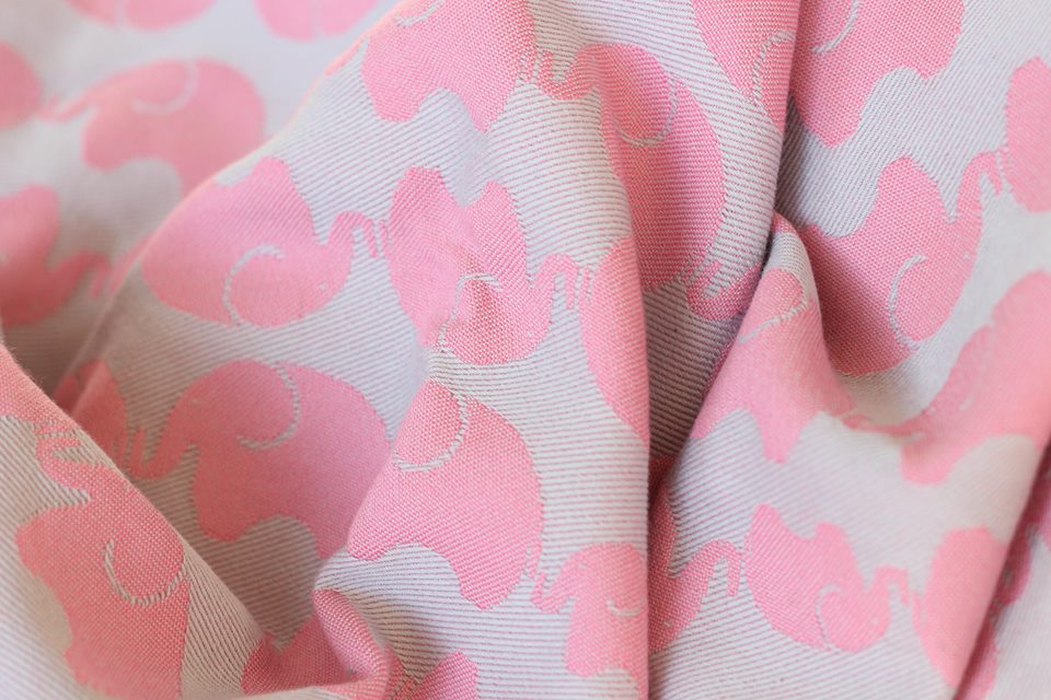 Yaro Slings Elephants Silver Pink Wool Wrap (wool) Image