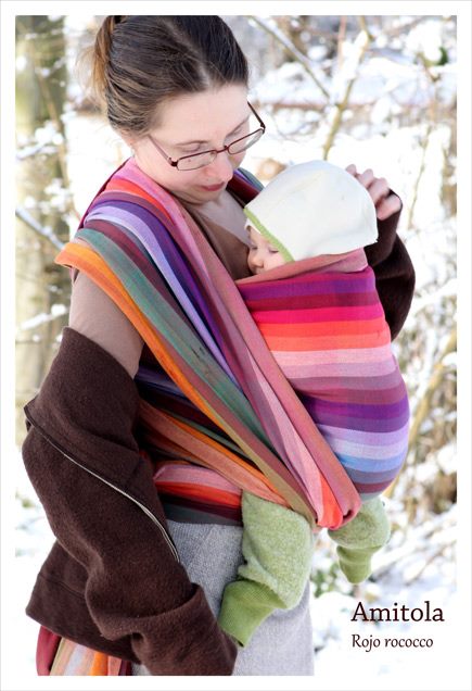 Girasol stripe Amitola Rojo rococco Wrap  Image