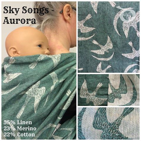 Tragetuch Danu Slings Sky Songs Aurora (Leinen, Wolle) Image