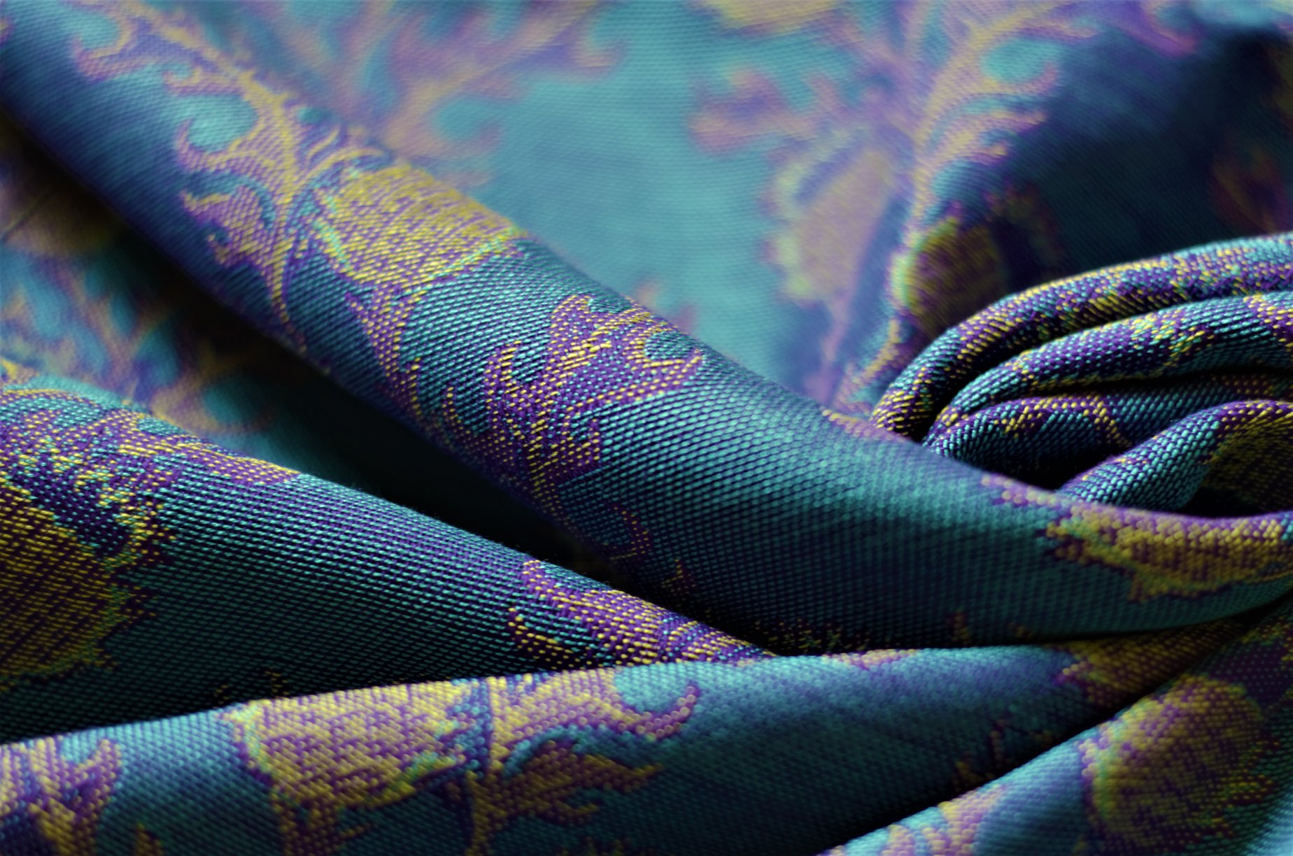 Mokosh-wrap Thistle Emerald Wrap (mulberry silk, cashmere) Image