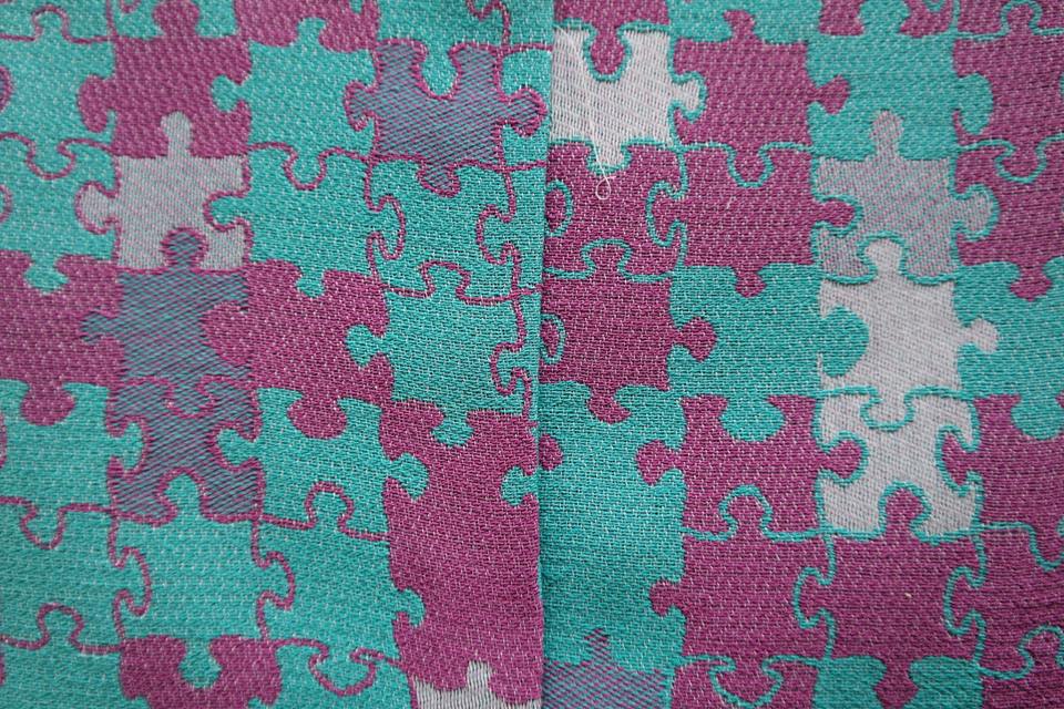 Tragetuch Pollora Mystery Dark Pink/Turquoise  Image
