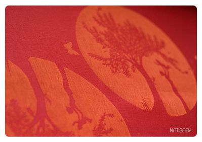 Natibaby Alma Mater RED/ORANGE Wrap (linen) Image