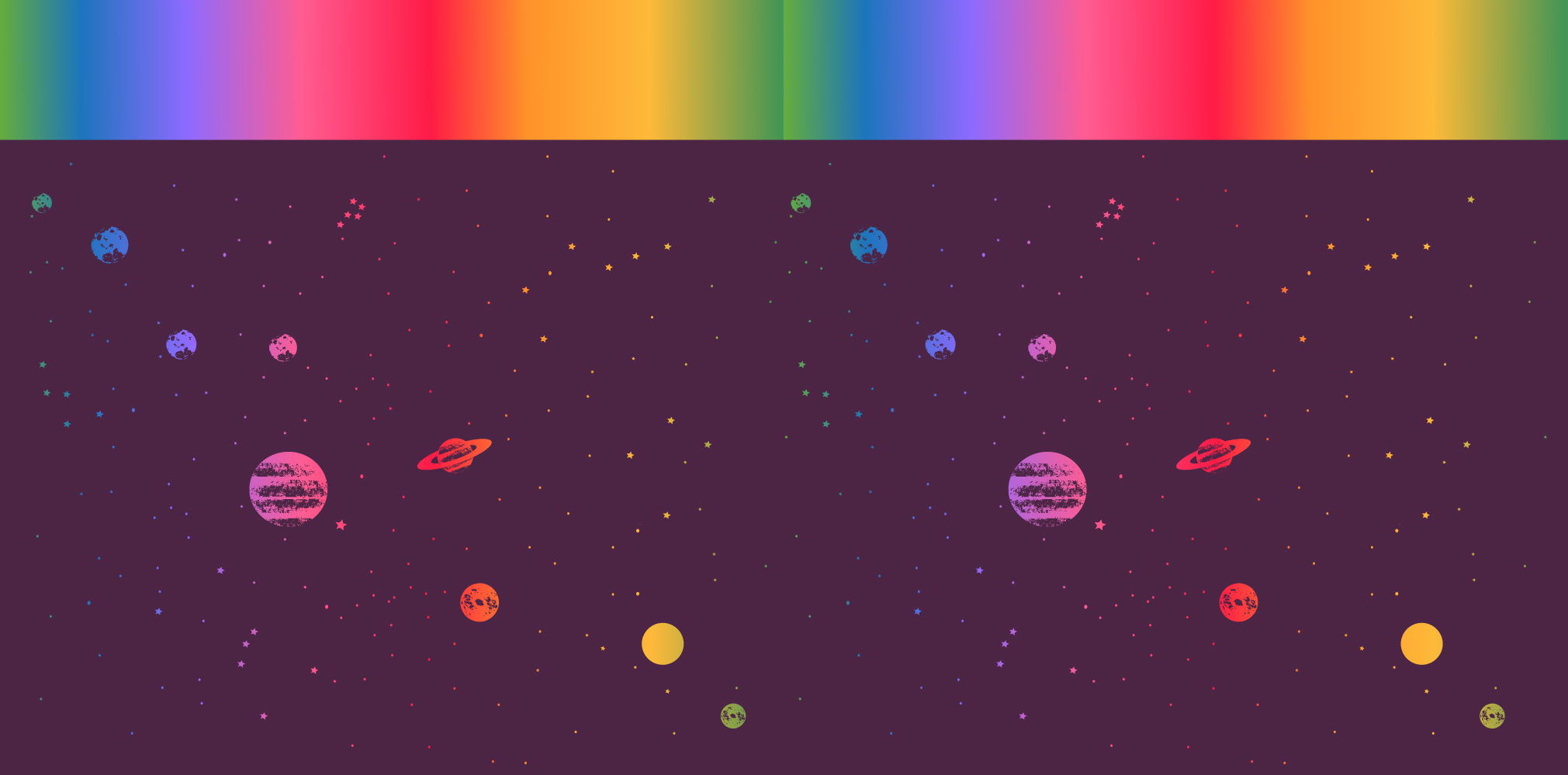Tragetuch Natibaby Rainbow Planets-Purple   Image