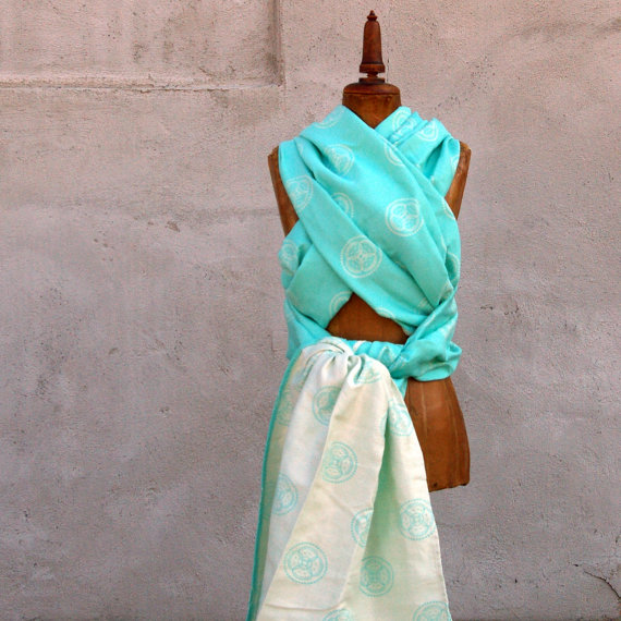 Poppybaby Mandala turquoise-natur Wrap  Image