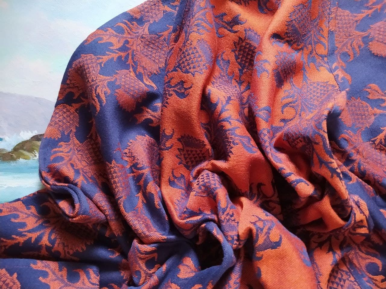 Mokosh-wrap Thistle Sunset Sky Wrap (mulberry silk) Image