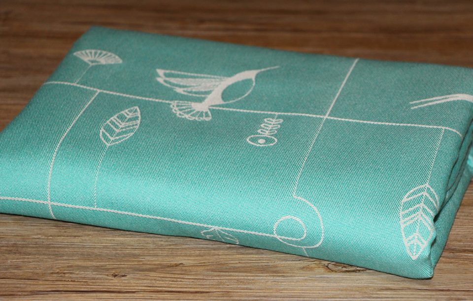 Linuschka Birds Party Malachit Wrap (cashmere, silk) Image