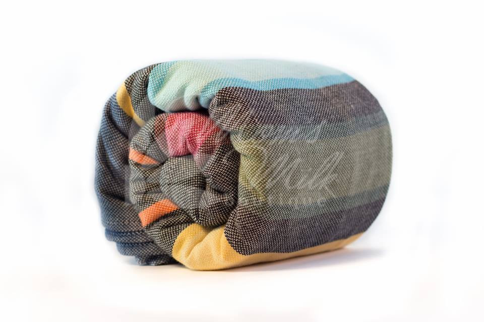 Girasol Herringbone Weave Aurora's Rainbow Creme Wrap  Image