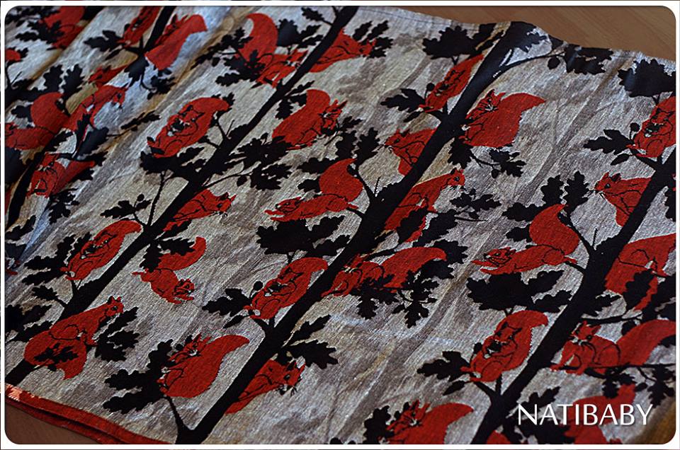 Natibaby ELLIOT'S SQUIRRELS black Wrap (hemp) Image