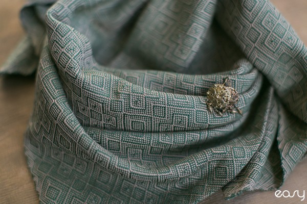 Easysling Ariadne's thread Green Gold Wrap (merino, silk, cashmere) Image