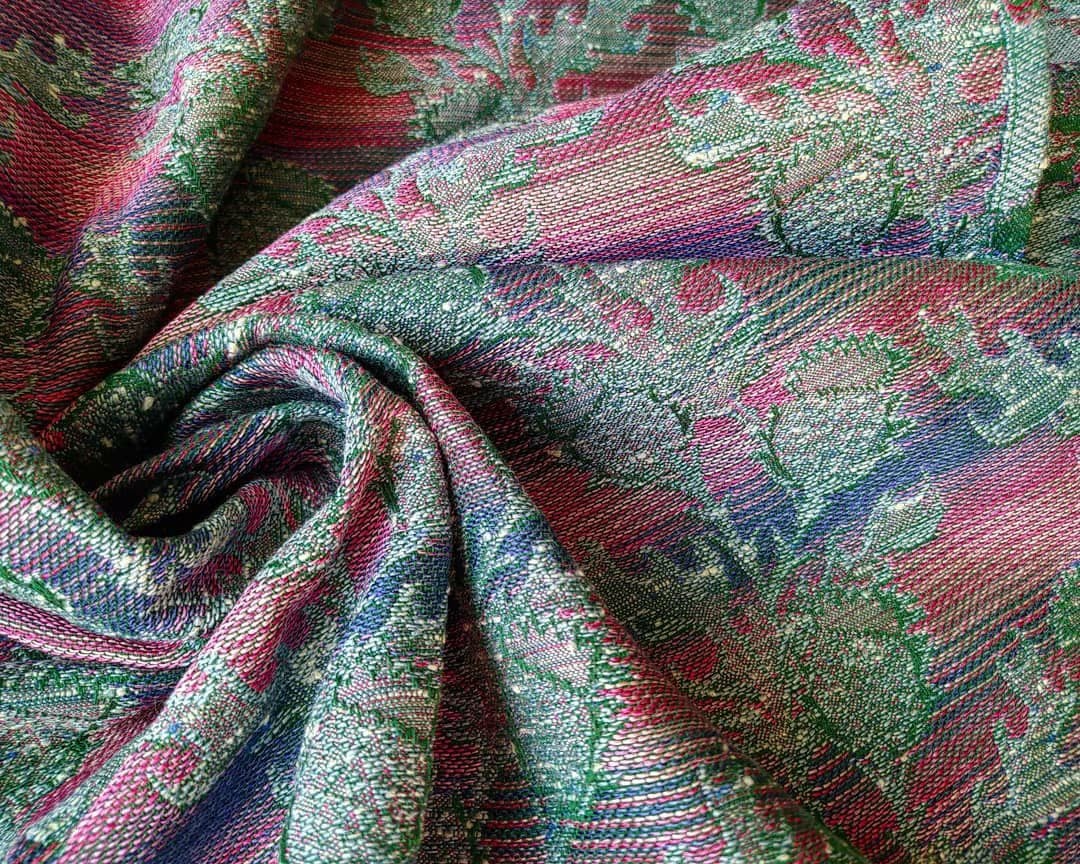Tragetuch Mokosh-wrap Thistle Heather Hills (mulberry silk, tussah, Leinen) Image