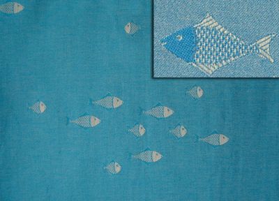Tragetuch Didymos fishes Fische Petrol/Honey mit wolle (Wolle) Image