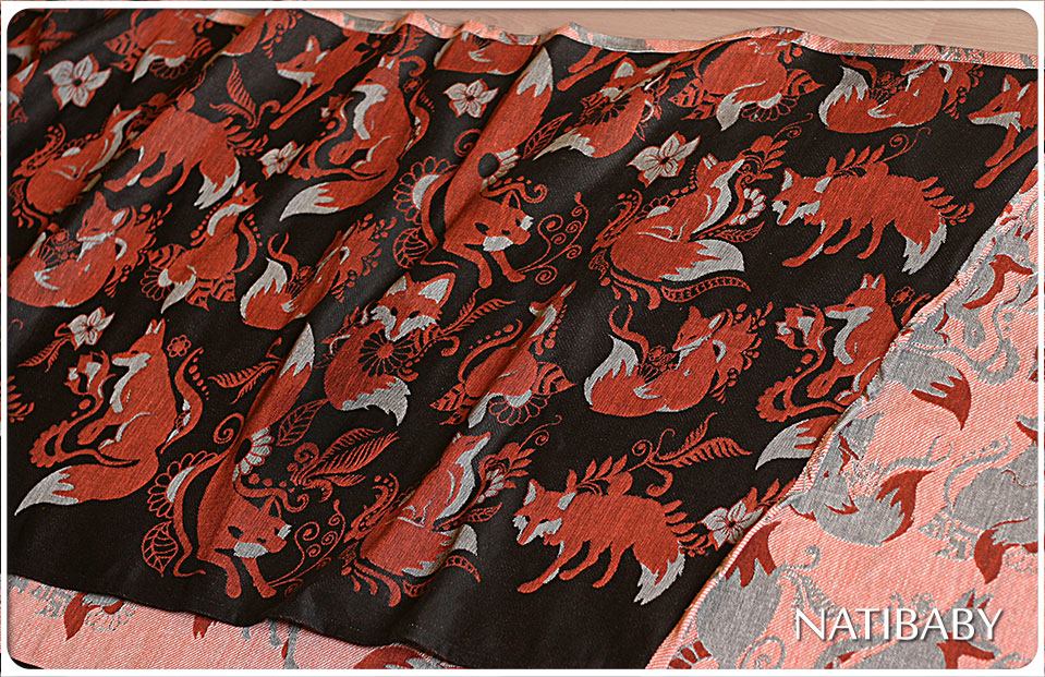 Natibaby FOXES NARI GRANDE Wrap (linen) Image