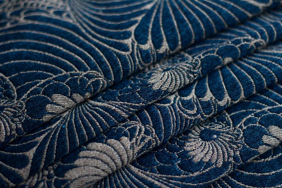 Linuschka Owls The blue forest Wrap (merino, linen, silk, cashmere) Image