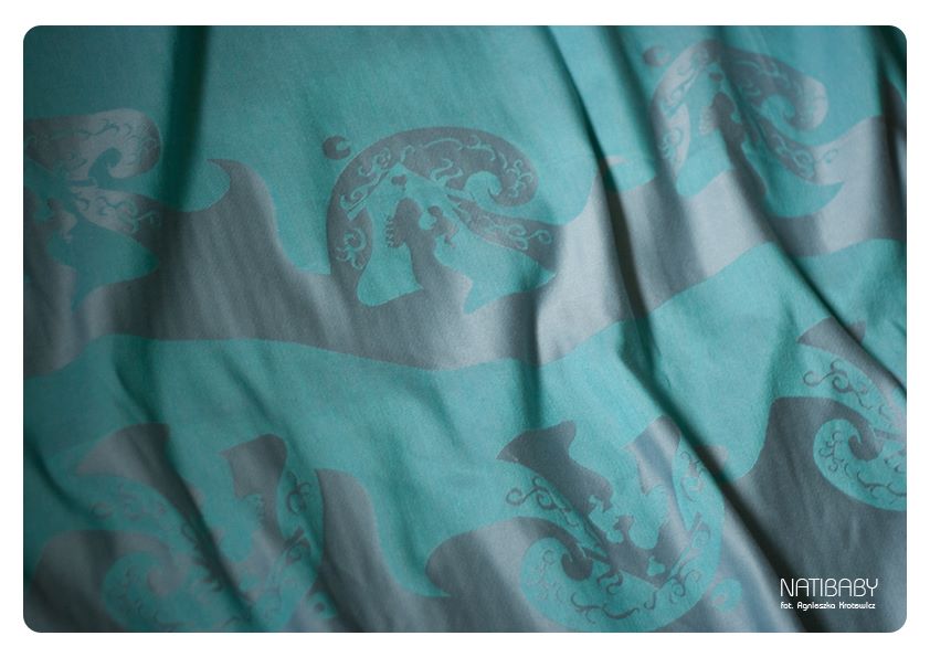 Natibaby Haven Turquoise/Gray Wrap (linen) Image