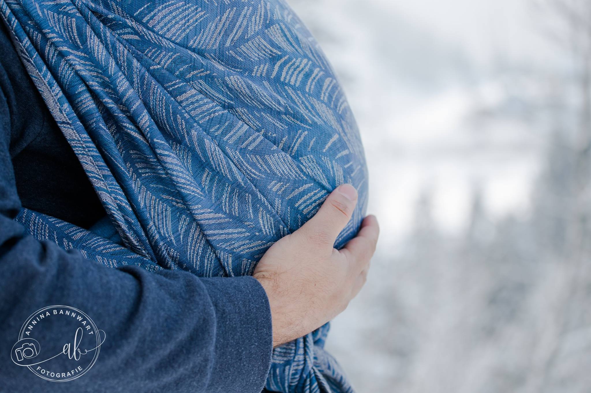 Neisna Veer Delft Blue Wrap (merino, mulberry silk) Image