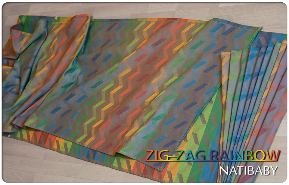 Natibaby ZIG-ZAG RAINBOW Wrap (linen) Image