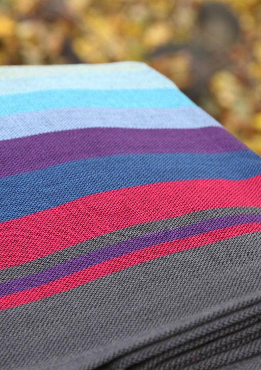 Girasol stripe Sadie's Rainbow Black twill Wrap  Image