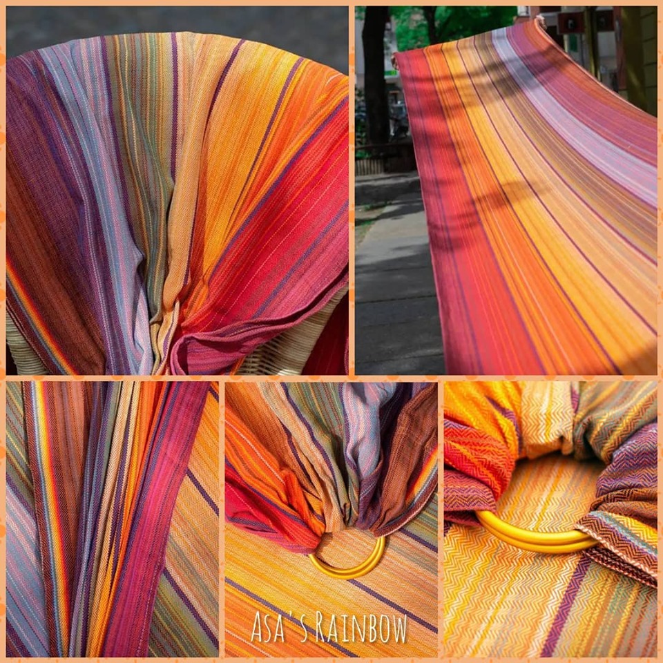Tragetuch Girasol Herringbone Weave Asa's Rainbow  Image