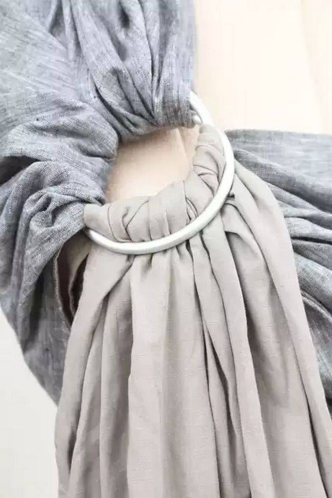 Soul Slings double sided Double Layer Chambray Cashew Wrap (linen) Image