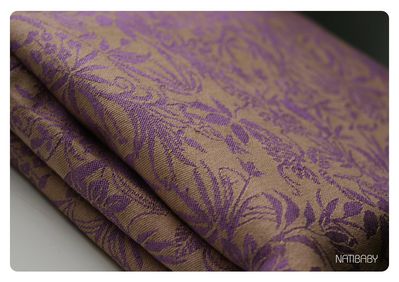 Natibaby Passiflora purple-beige with silk Wrap (silk) Image