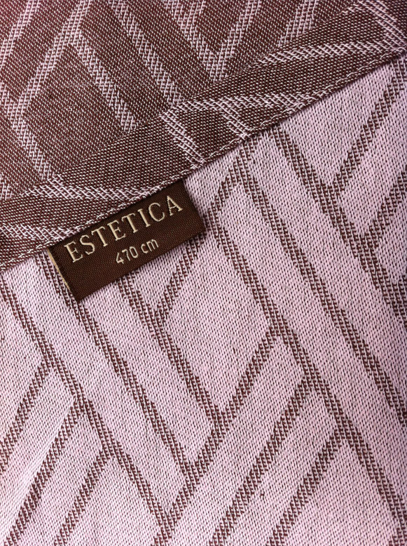 Estetica Jacquard Плетёнка шоколад/ розовый Wrap  Image