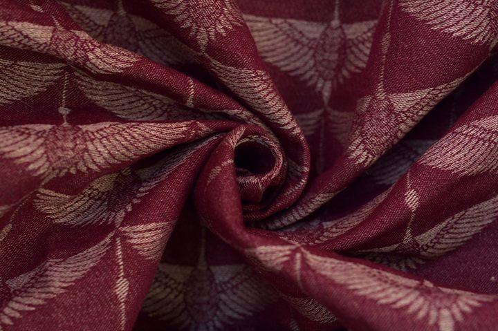 Ehawee Slings Cranes Bordeaux Wrap (linen, wool) Image