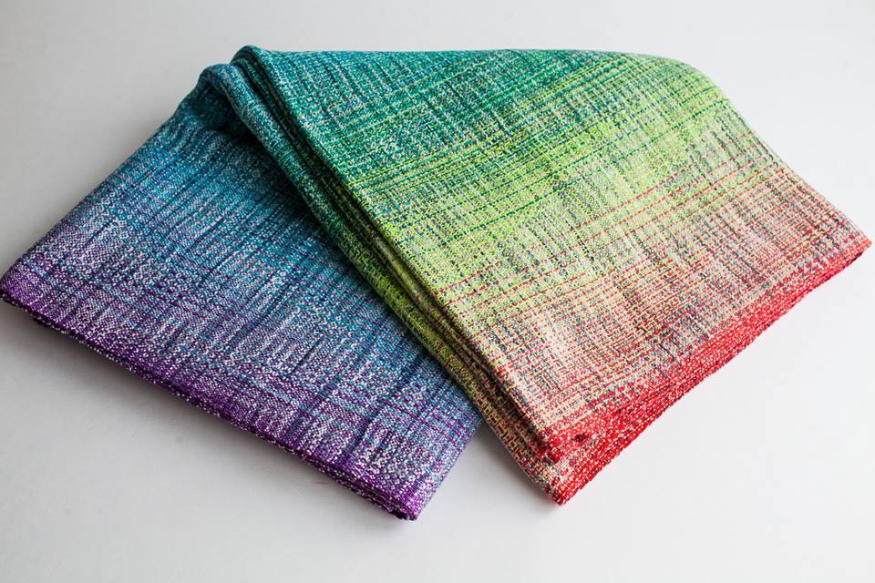 Rainbow cloud crackle weave Anvi  Wrap (bamboo) Image