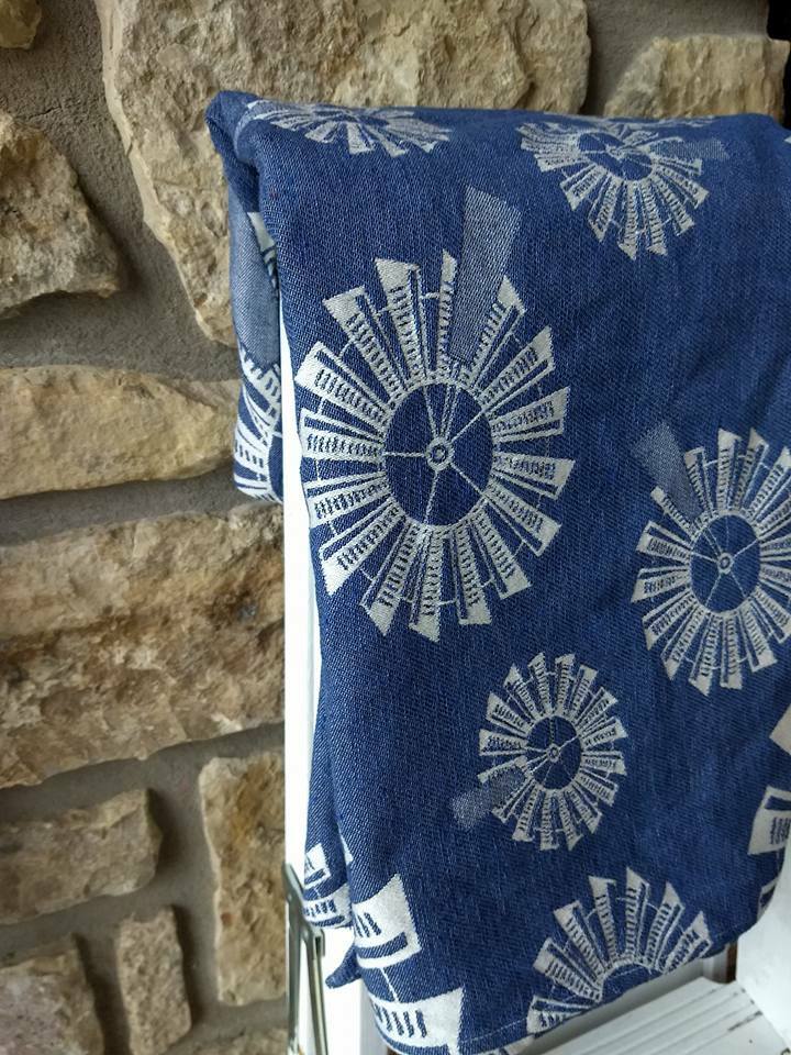 Bijou Wear Blue Norther Windmills Wrap (tencel, wool) Image