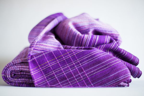 Uppymama small stripe Royal dark purple Wrap (linen) Image