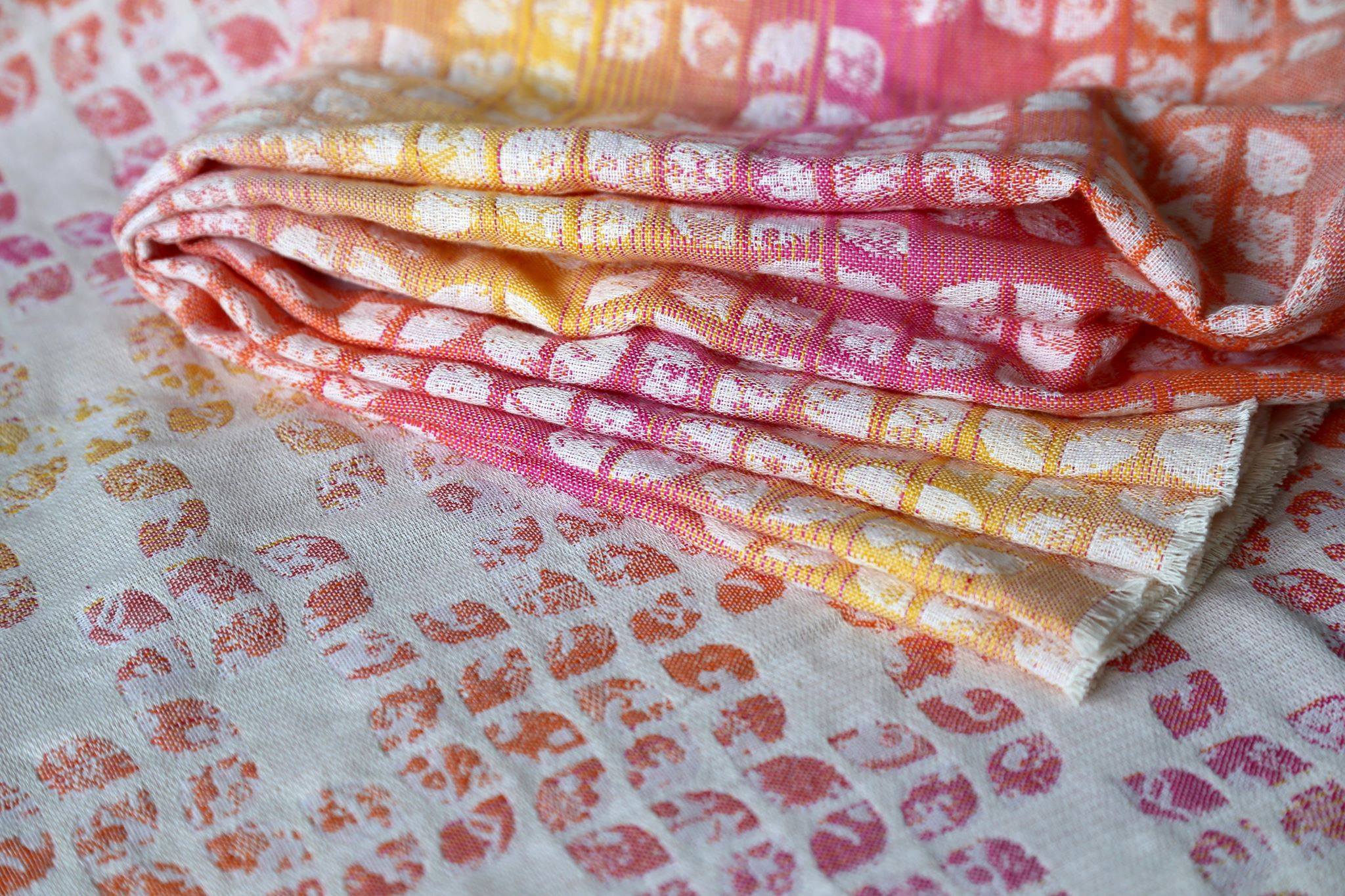 Tragetuch Yaro Slings Petals Ultra Cotton Candy Rainbow (tencel, Leinen, kapok) Image
