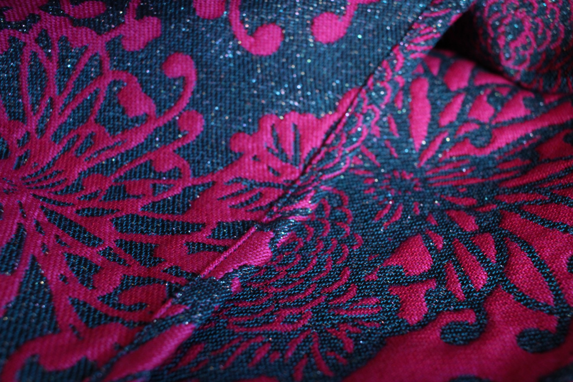 Yaro Slings Chrys Contra Black Pink Wool Glam (шерсть, glitter) Image