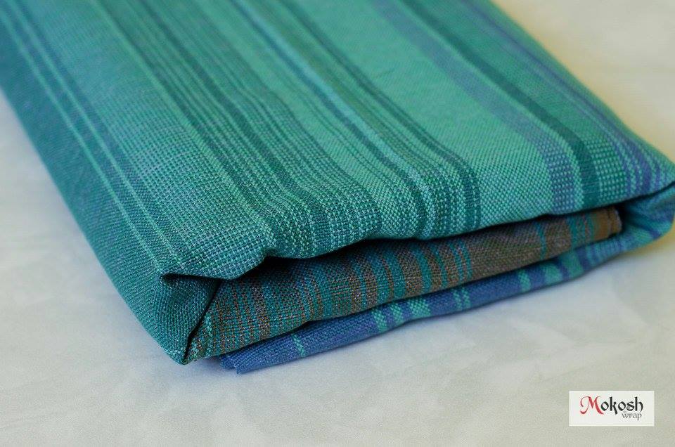 Mokosh-wrap plain weave Forest melange turquoise-blue-lilac Wrap  Image